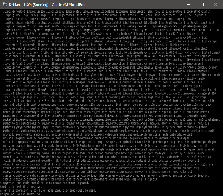 Running 'apt install lxde'